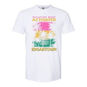 Massachusetts Vacation Mode Activated Edgartown Gift Softstyle CVC T-Shirt