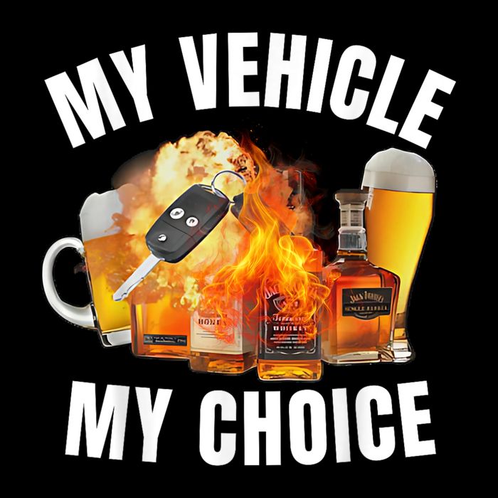 My Vehicle My Choice funny meme Drawstring Bag