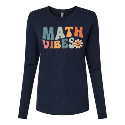 Math Vibes Math Teacher Student First Day Of School Womens Cotton Relaxed Long Sleeve T-Shirt