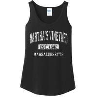 MarthaS Vineyard Massachusetts Vintage Established Sports Ladies Essential Tank