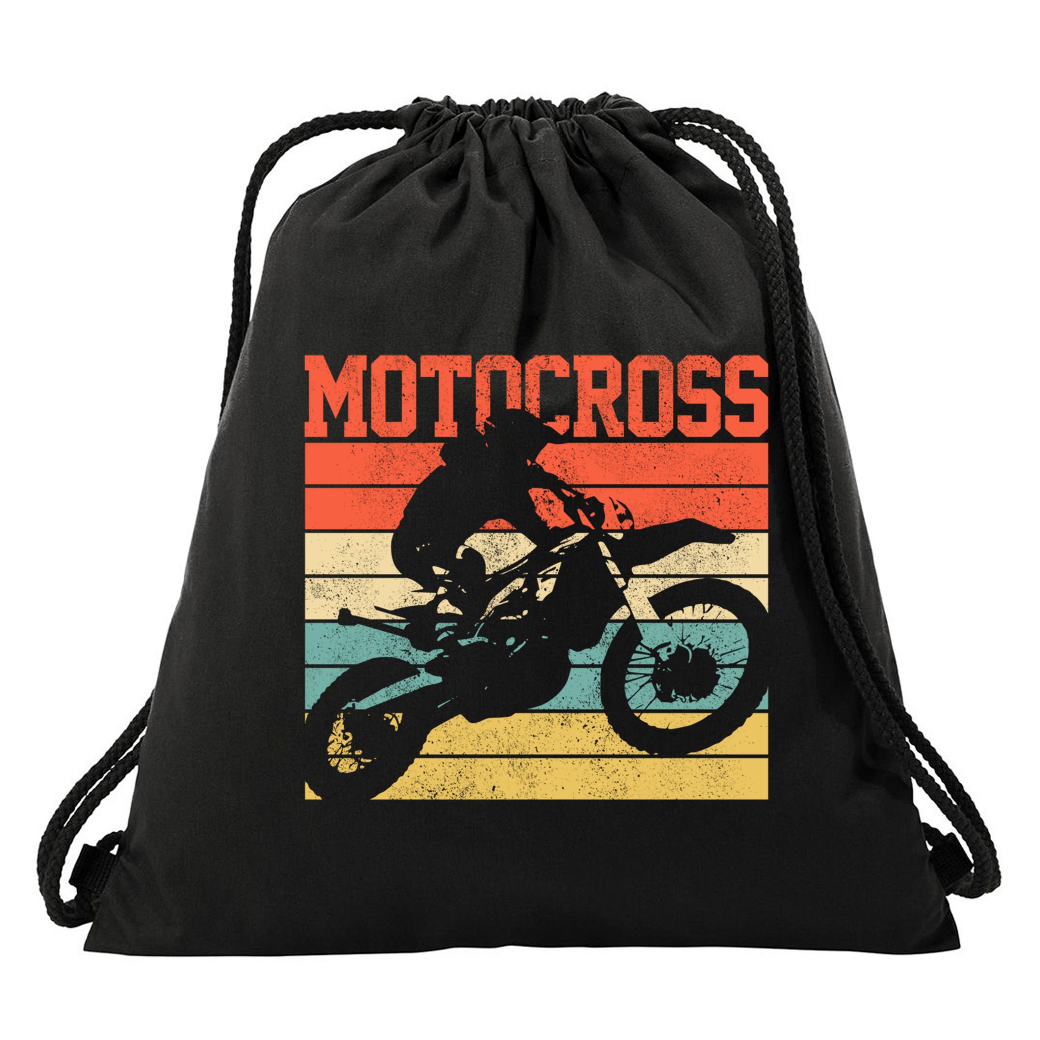 Motocross Vintage Mx Dirt Bike Motorcycle Enduro Biker Gift Cool Gift Drawstring Bag
