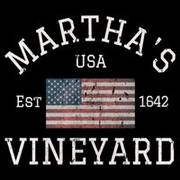 Marthas Vineyard Massachusetts American Flag Usa Vintage Bag