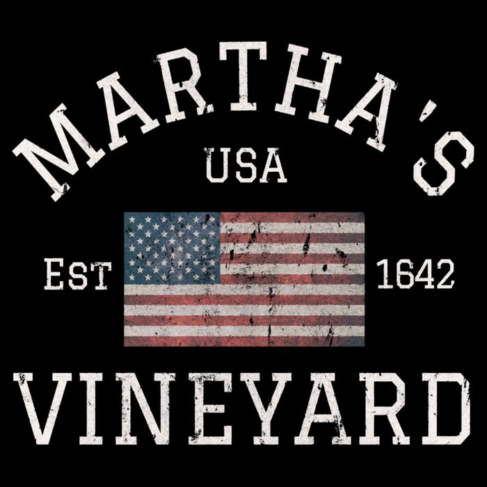 Marthas Vineyard Massachusetts American Flag Usa Vintage Bag