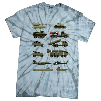 Military Vehicles Military Boy And Girl Tank Lover Tie-Dye T-Shirt