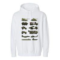 Military Vehicles Military Boy And Girl Tank Lover Garment-Dyed Fleece Hoodie