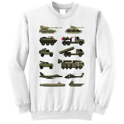 Military Vehicles Military Boy And Girl Tank Lover Sweatshirt