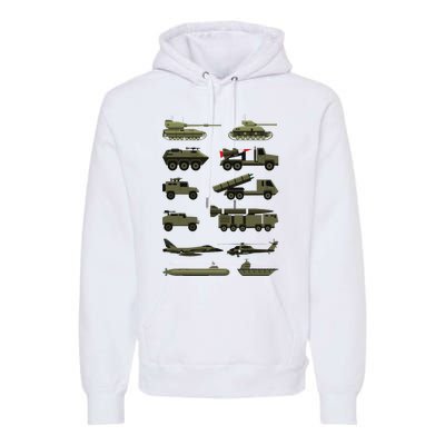 Military Vehicles Military Boy And Girl Tank Lover Premium Hoodie