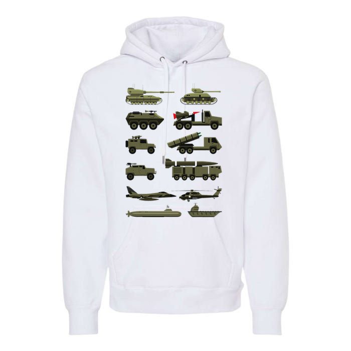 Military Vehicles Military Boy And Girl Tank Lover Premium Hoodie