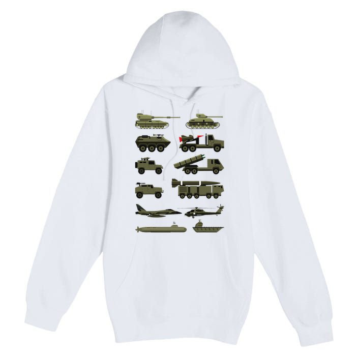 Military Vehicles Military Boy And Girl Tank Lover Premium Pullover Hoodie