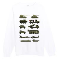 Military Vehicles Military Boy And Girl Tank Lover Premium Crewneck Sweatshirt