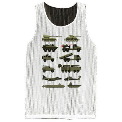 Military Vehicles Military Boy And Girl Tank Lover Mesh Reversible Basketball Jersey Tank