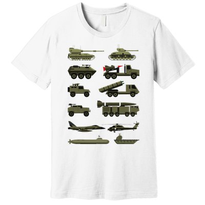 Military Vehicles Military Boy And Girl Tank Lover Premium T-Shirt