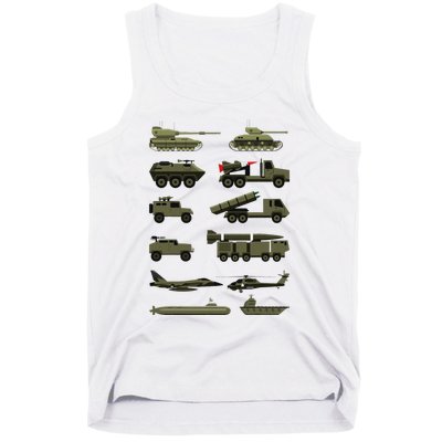 Military Vehicles Military Boy And Girl Tank Lover Tank Top