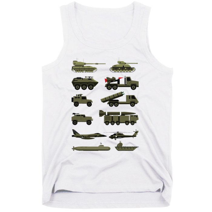 Military Vehicles Military Boy And Girl Tank Lover Tank Top