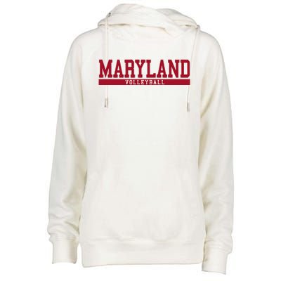 Maryland Volleyball Womens Funnel Neck Pullover Hood