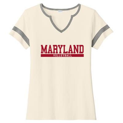 Maryland Volleyball Ladies Halftime Notch Neck Tee