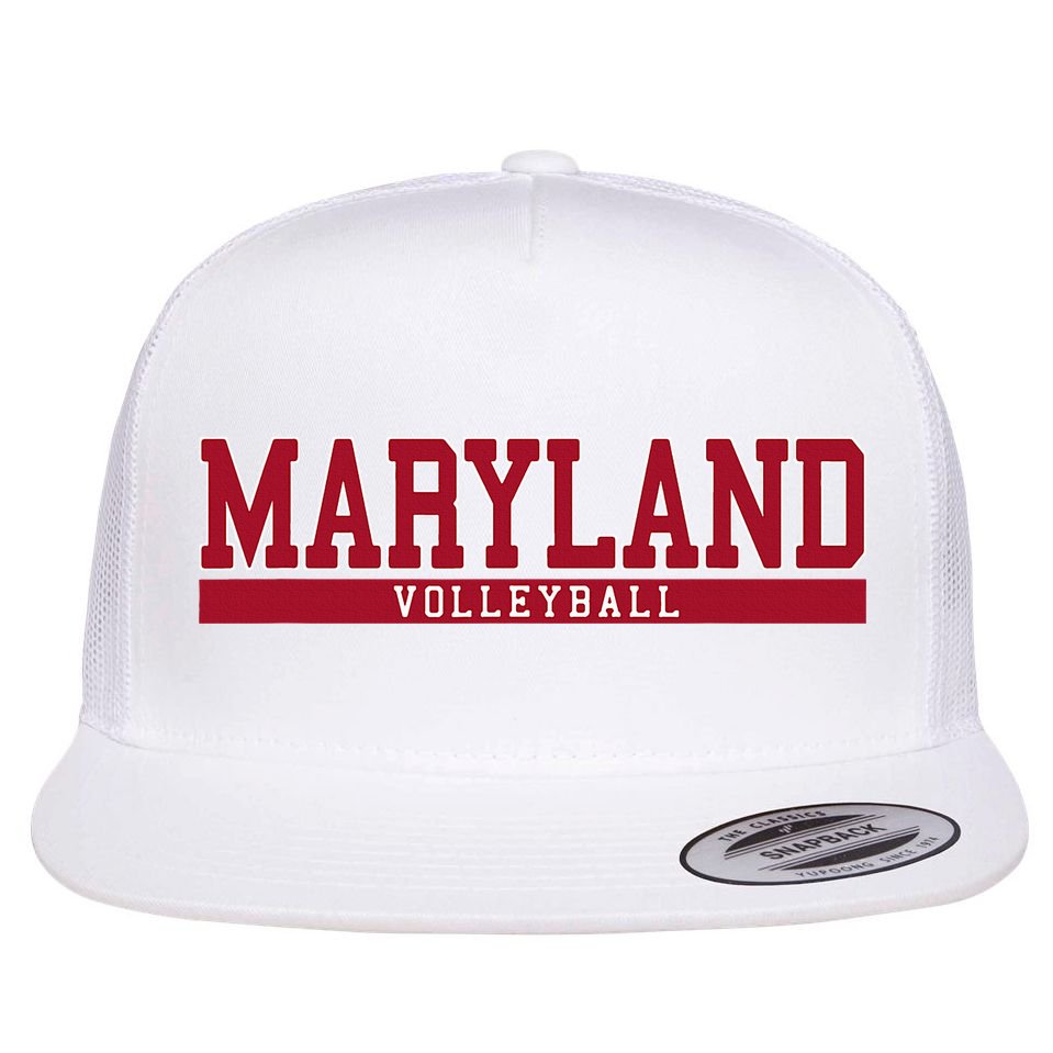 Maryland Volleyball Flat Bill Trucker Hat