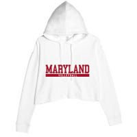 Maryland Volleyball Crop Fleece Hoodie