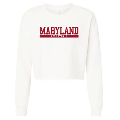 Maryland Volleyball Cropped Pullover Crew