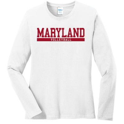 Maryland Volleyball Ladies Long Sleeve Shirt