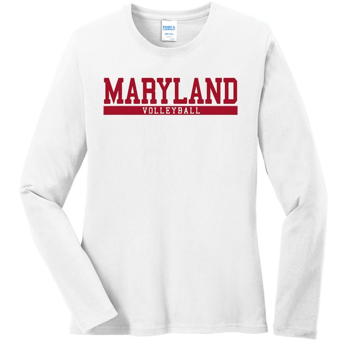 Maryland Volleyball Ladies Long Sleeve Shirt