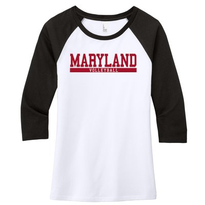 Maryland Volleyball Women's Tri-Blend 3/4-Sleeve Raglan Shirt