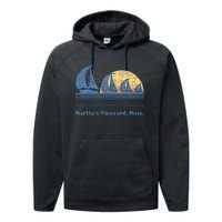 MarthaS Vineyard Ma Sailboat Performance Fleece Hoodie