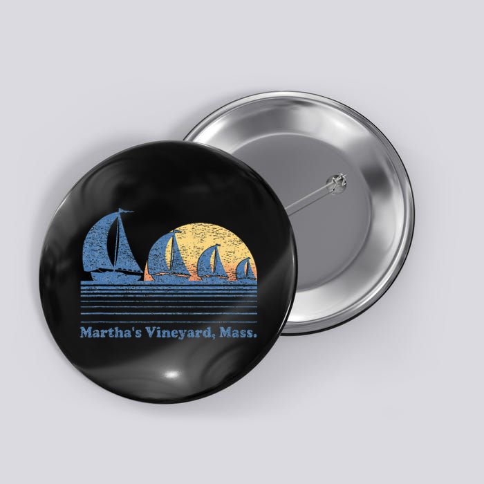 MarthaS Vineyard Ma Sailboat Button