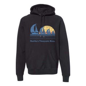 MarthaS Vineyard Ma Sailboat Premium Hoodie