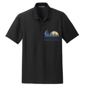 MarthaS Vineyard Ma Sailboat Dry Zone Grid Polo