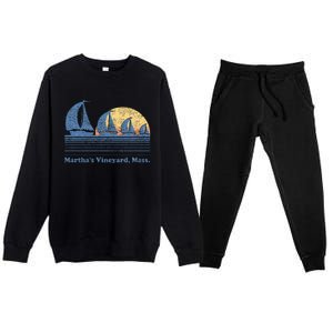 MarthaS Vineyard Ma Sailboat Premium Crewneck Sweatsuit Set