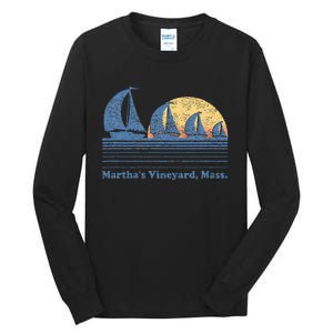 MarthaS Vineyard Ma Sailboat Tall Long Sleeve T-Shirt