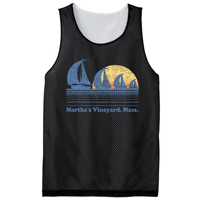 MarthaS Vineyard Ma Sailboat Mesh Reversible Basketball Jersey Tank