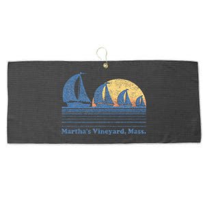 MarthaS Vineyard Ma Sailboat Large Microfiber Waffle Golf Towel