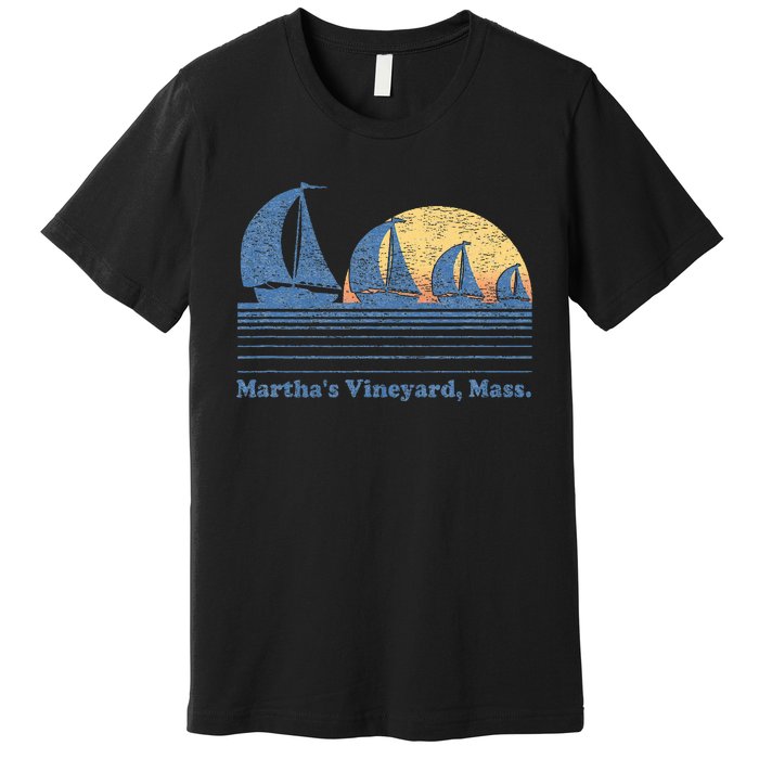 MarthaS Vineyard Ma Sailboat Premium T-Shirt