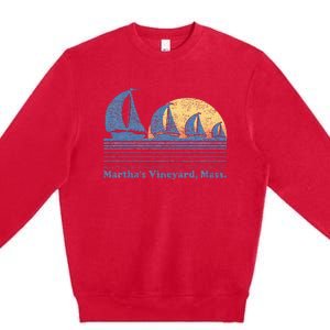 MarthaS Vineyard Ma Sailboat Premium Crewneck Sweatshirt