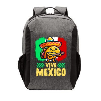 Mexican Viva Mexico Independence Day Flag Cute Taco Vector Backpack