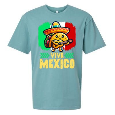 Mexican Viva Mexico Independence Day Flag Cute Taco Sueded Cloud Jersey T-Shirt