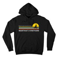 MarthaS Vineyard Massachusetts Ma Souvenirs Vintage Retro Hoodie