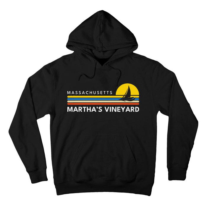 MarthaS Vineyard Massachusetts Ma Souvenirs Vintage Retro Hoodie