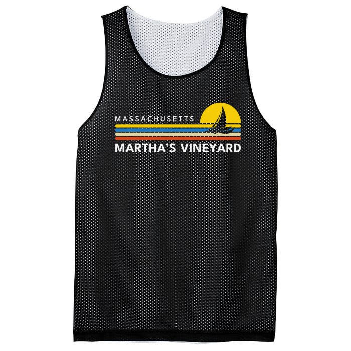 MarthaS Vineyard Massachusetts Ma Souvenirs Vintage Retro Mesh Reversible Basketball Jersey Tank