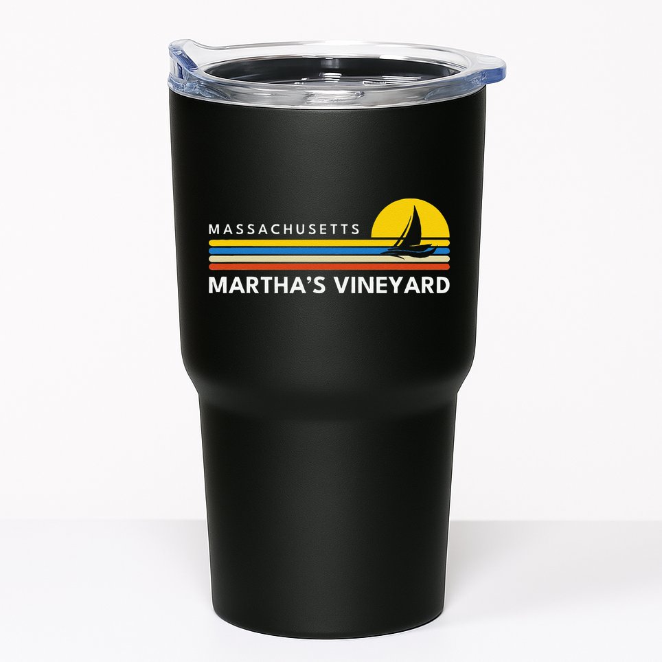 MarthaS Vineyard Massachusetts Ma Souvenirs Vintage Retro Tumbler