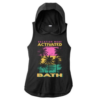 Maine Vacation Mode Activated Bath Cute Gift Ladies PosiCharge Tri-Blend Wicking Draft Hoodie Tank