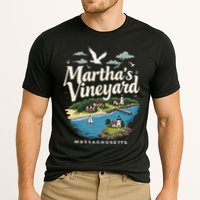 MarthaS Vineyard Massachusetts Scenic Island Illustration Cooling Performance Crew T-Shirt