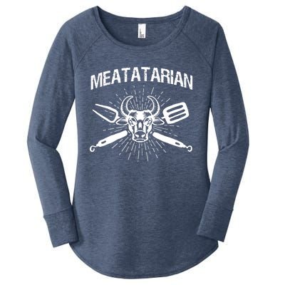 Meatatarian Vintage Women's Perfect Tri Tunic Long Sleeve Shirt