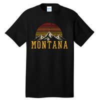 Montana Vintage Mountains Nature Hiking Outdoor Gift Tall T-Shirt