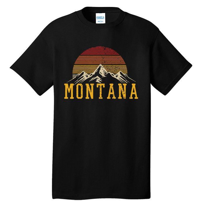 Montana Vintage Mountains Nature Hiking Outdoor Gift Tall T-Shirt