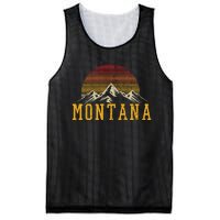 Montana Vintage Mountains Nature Hiking Outdoor Gift Mesh Reversible Basketball Jersey Tank