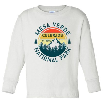 Mesa Verde National Park Colorado Nature Hiking Outdoors Toddler Long Sleeve Shirt