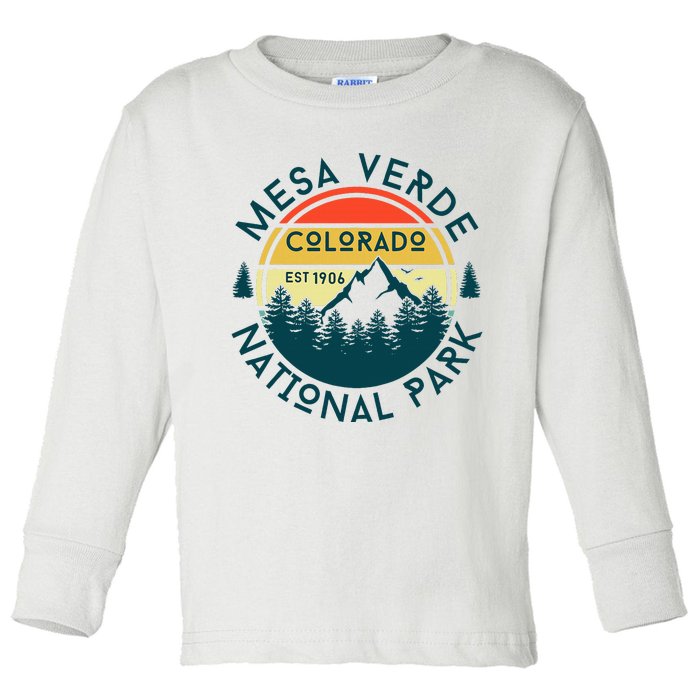 Mesa Verde National Park Colorado Nature Hiking Outdoors Toddler Long Sleeve Shirt